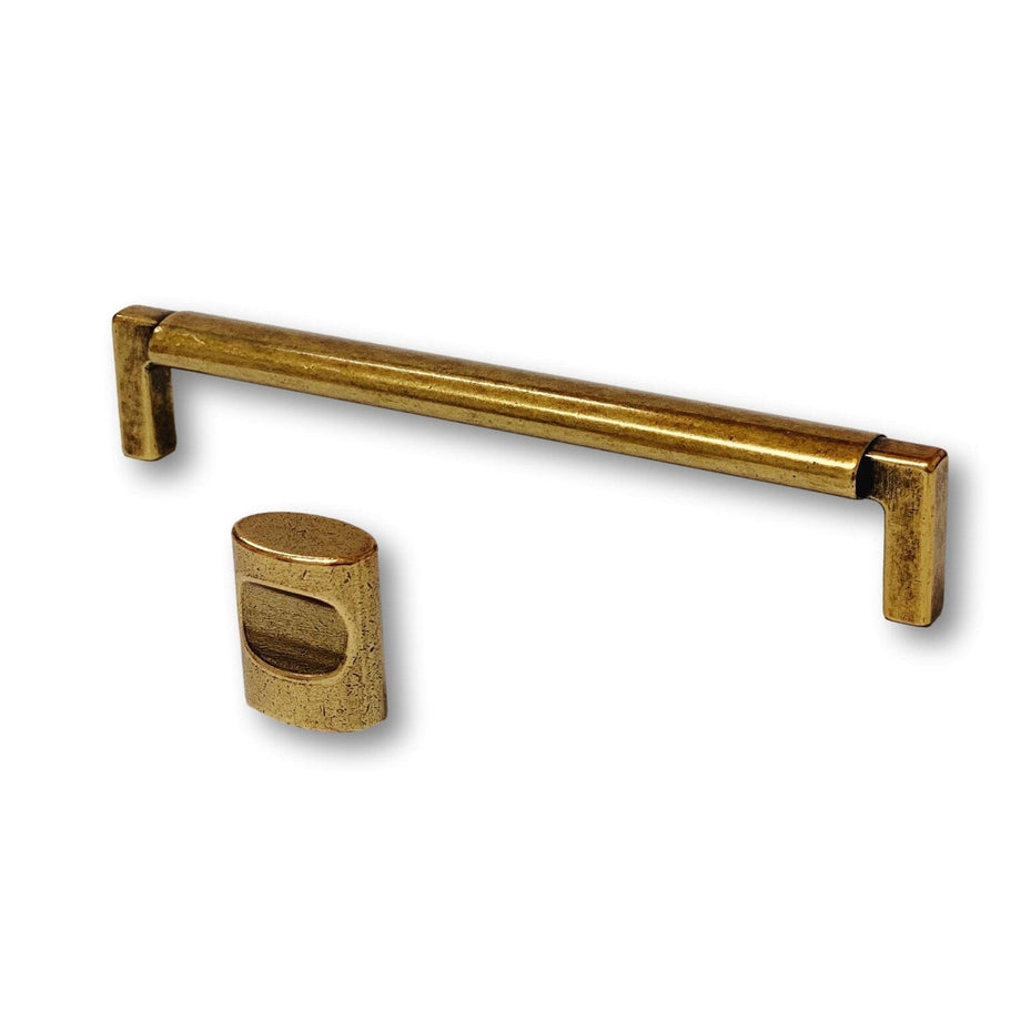 Drawer Cup Pull Tuscany in Antique Brass - Brass Cabinet Hardware