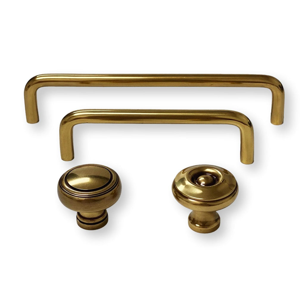 French Brass Heritage Round Cabinet Knob - Cabinet Hardware – Forge  Hardware Studio