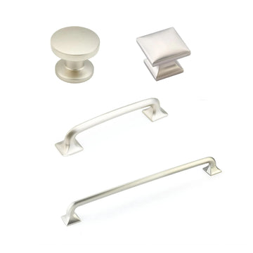 Square Milli Champagne Bronze Cabinet Knobs and Drawer Pulls