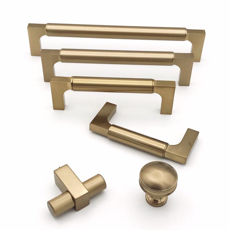 Champagne Bronze "Paris" Drawer Pulls and Knob Hardware Studio