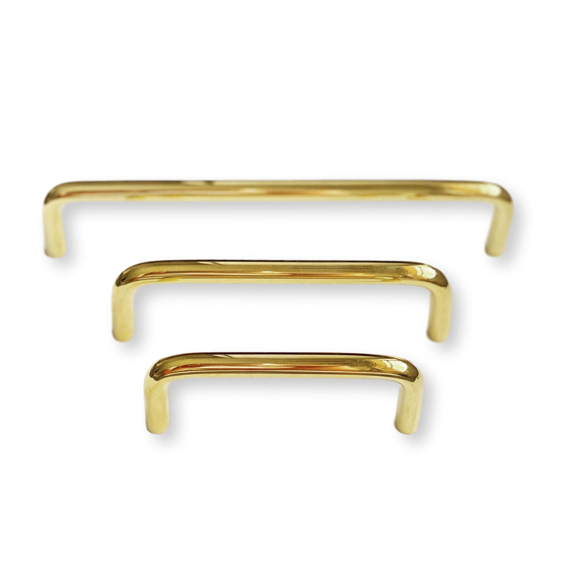unlacquered brass drawer pulls