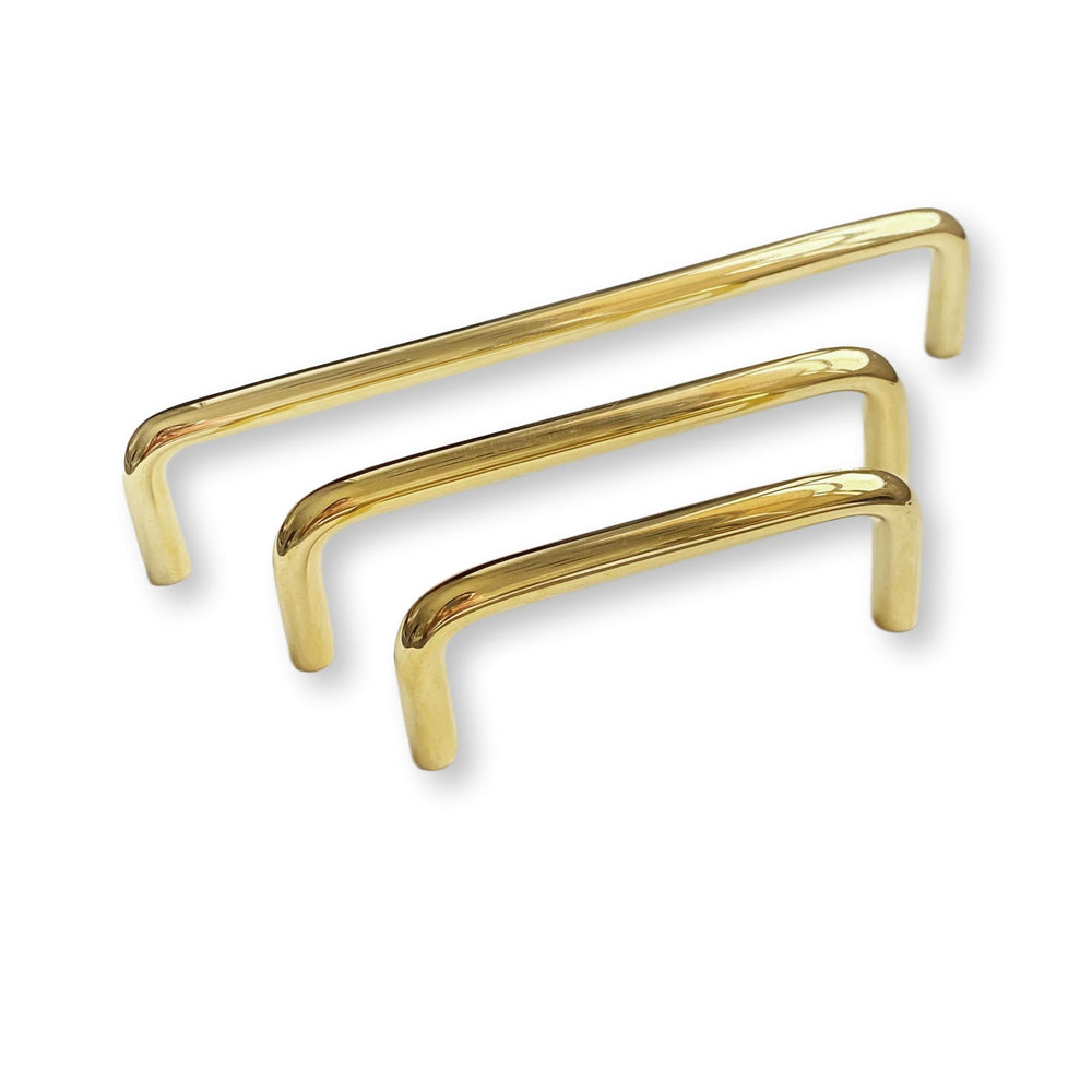 unlacquered brass drawer pulls