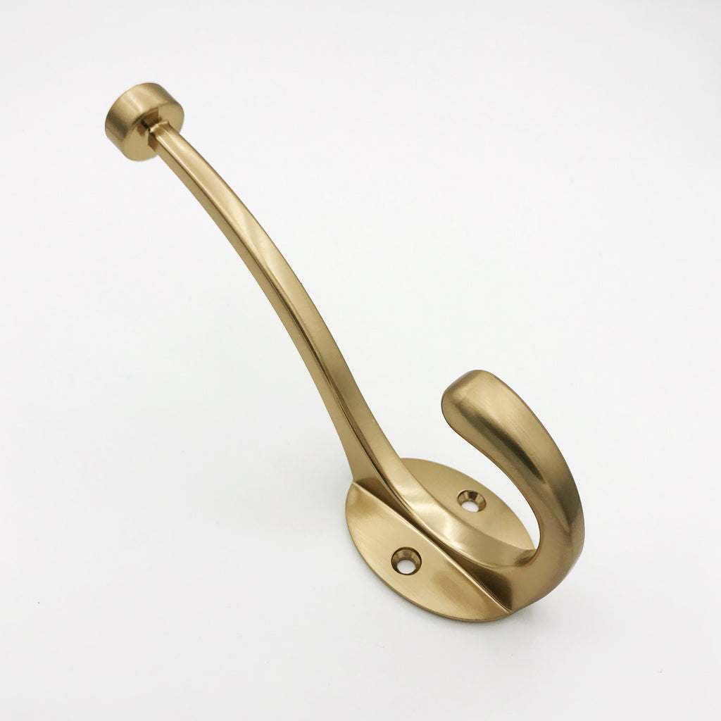 Champagne Bronze Modern Double Wall Hook Hat Towel Hook – Forge