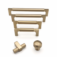 Mondrian Champagne Bronze Drawer Pulls - Cabinet Hardware – Forge