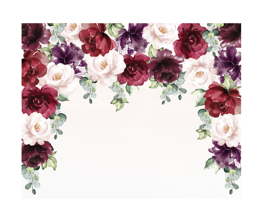 Burgundy Rose Wallpaper – Ginger Monkey P/L