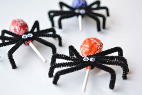 Halloween Craft Lolly Pop Spiders