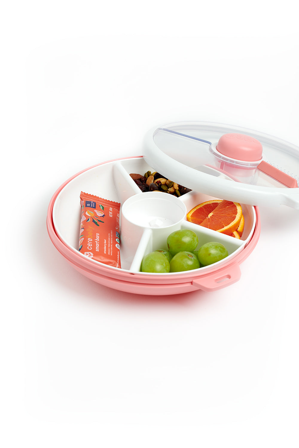 Gobe Snack Spinner 2-Pack- Coral/Grey