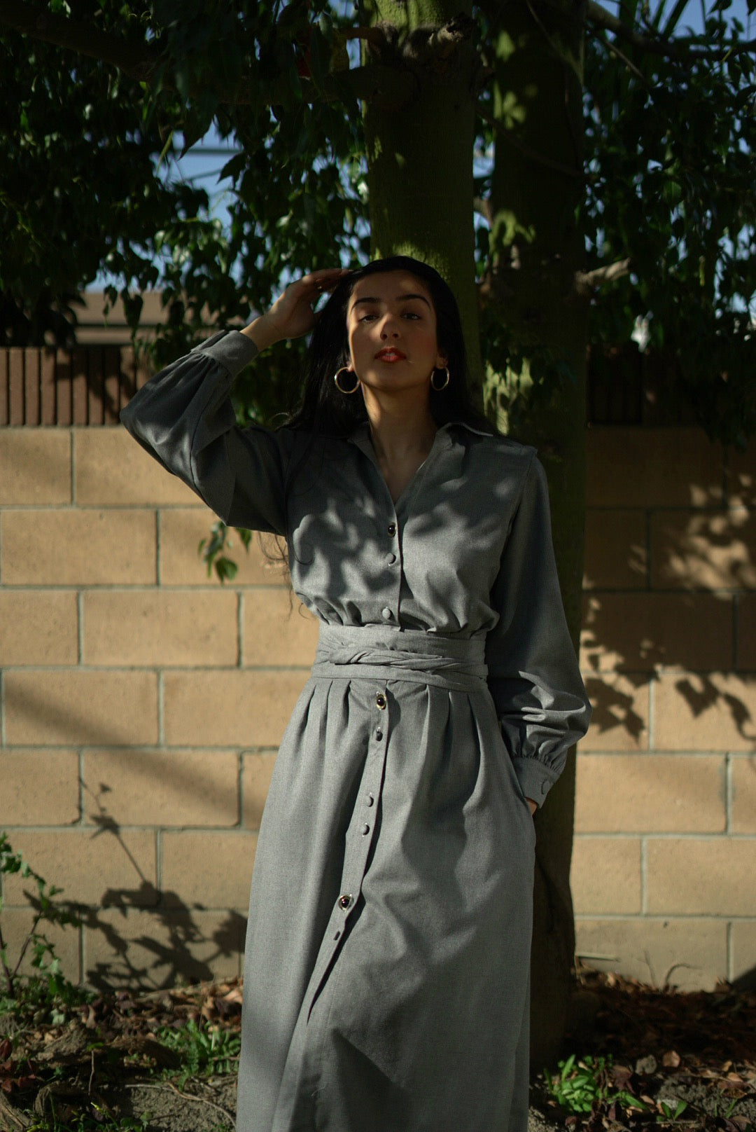 Aditi Mayer wearing The Diane Dress custom-made for her