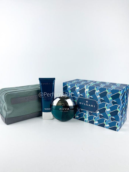 Bvlgari Aqua Pourhomme Trousse de Toillete with Toiletry Pouch Gift Set