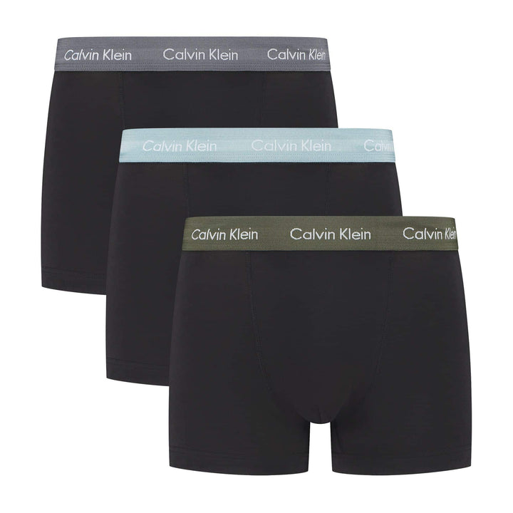 Calvin Klein Boys Cotton Stretch Boxer Brief Underwear 2 Pack - Gray/Black  - XL