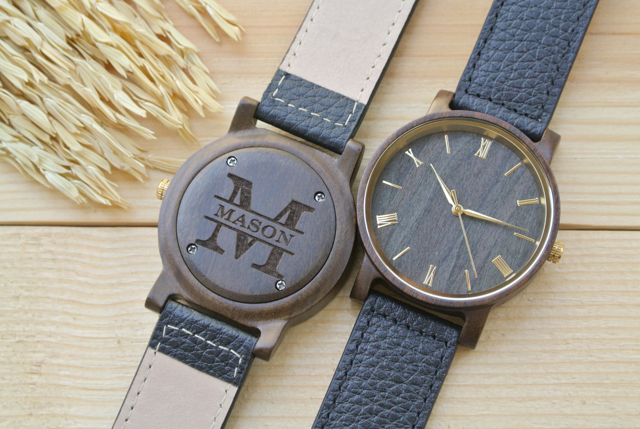 Personalized Engraved Wood Watch for Men