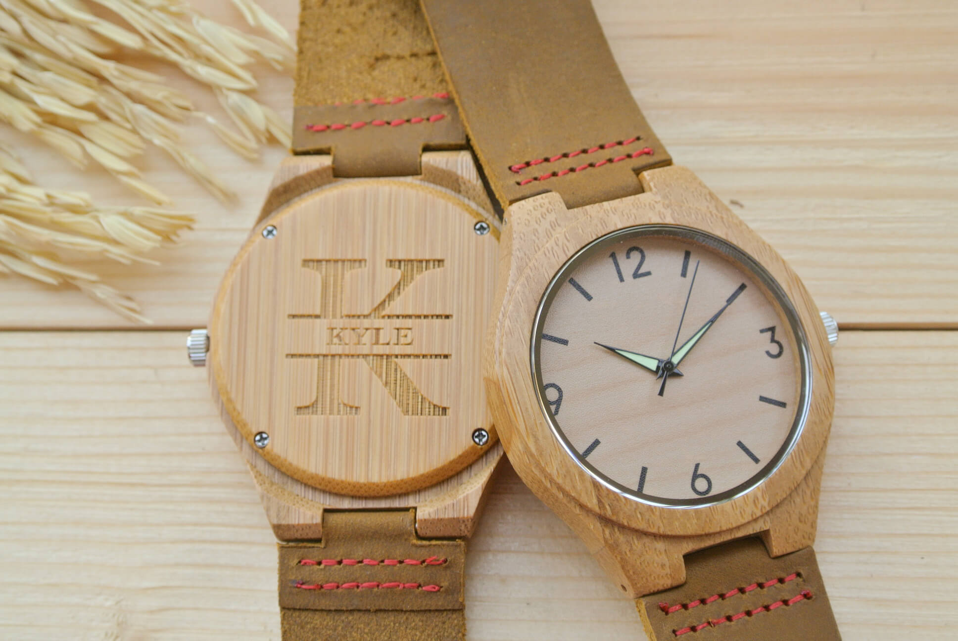 Personalized Mens Wood Watch Engraved