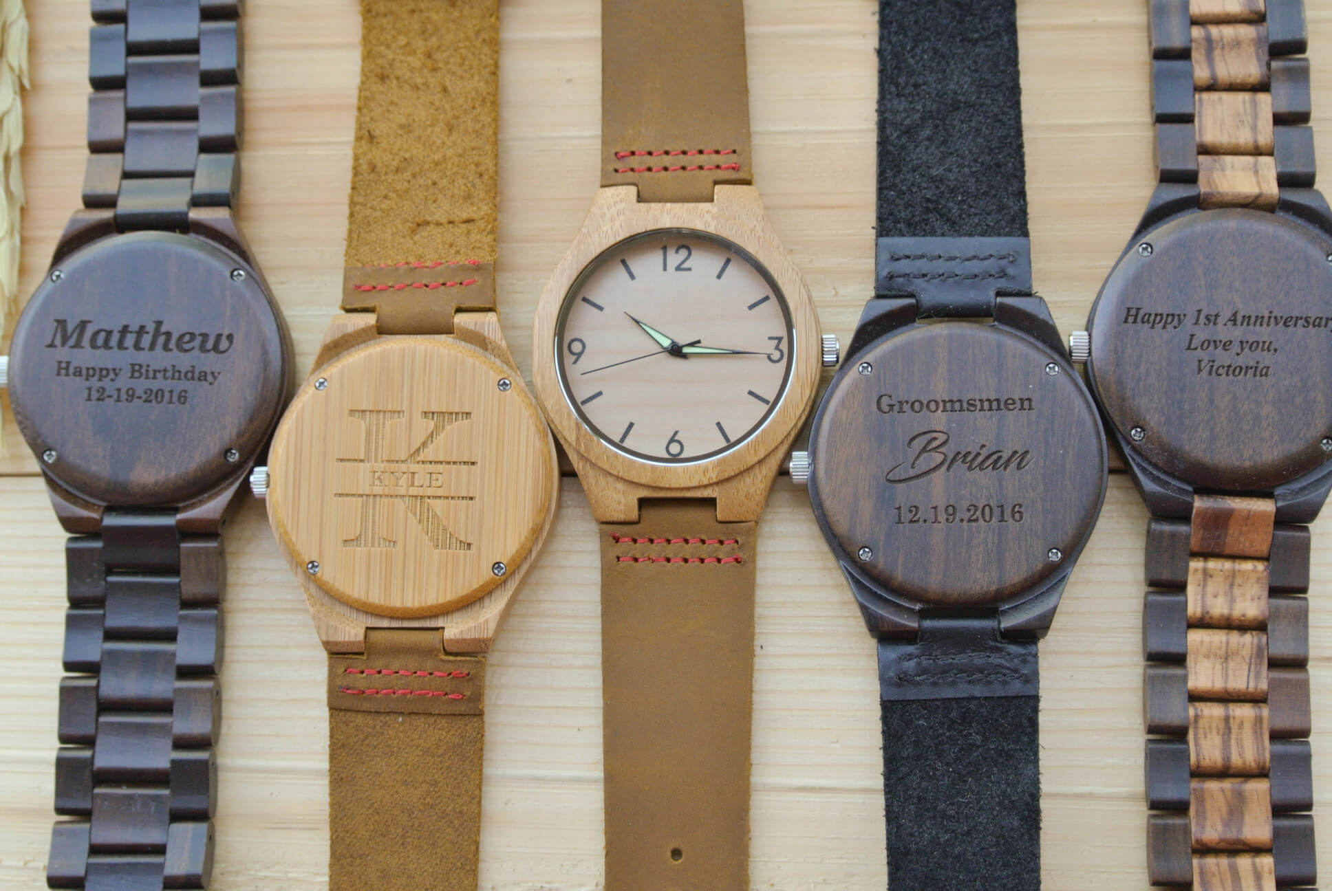 Personalized Mens Wood Watches Engraved