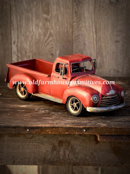 vintage red truck toy