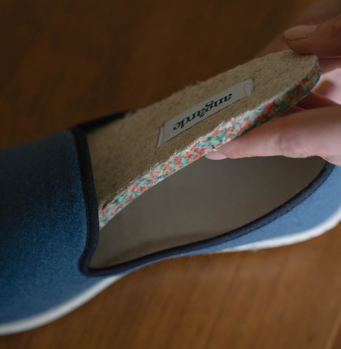 Semelle intérieure et doublure en coton recyclé