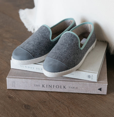 chaussons homme en laine