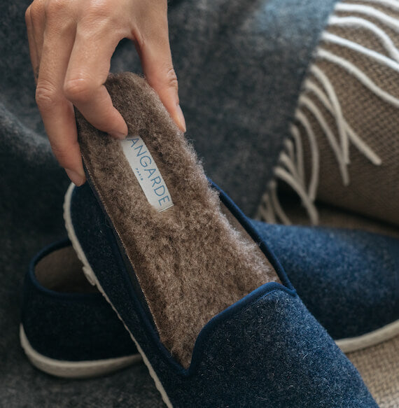 Insole made of natural wool and recycled latex