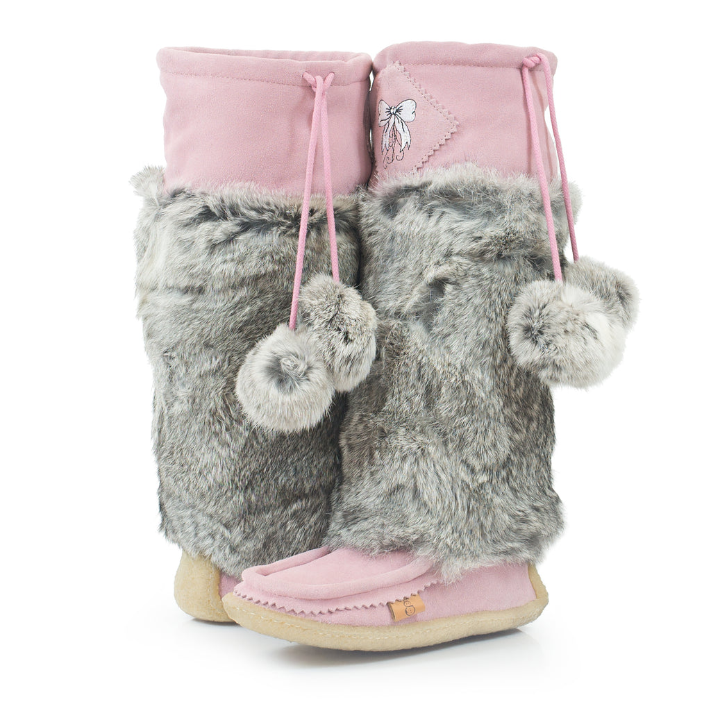 Pink Suede Mukluks Boots - Lukluks by Bayly