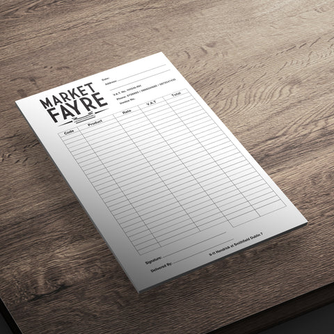 invoice book print