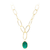 Fairley Free Form Malachite Link Necklace