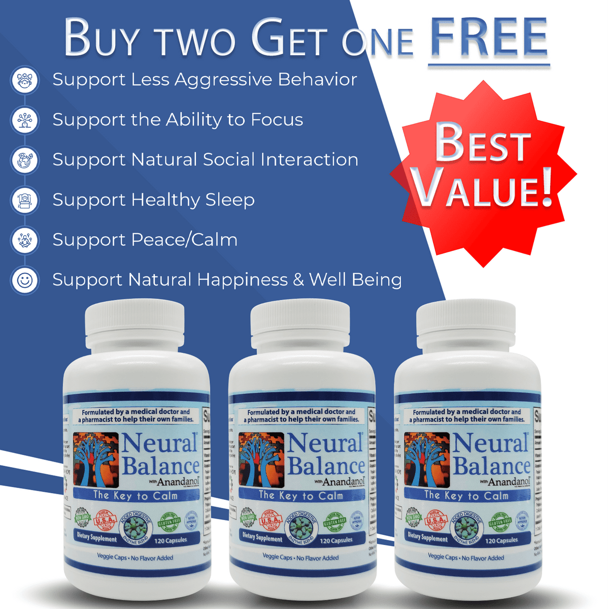 Neural Balance Capsules Bundle (Buy 2 Get 1 Free)