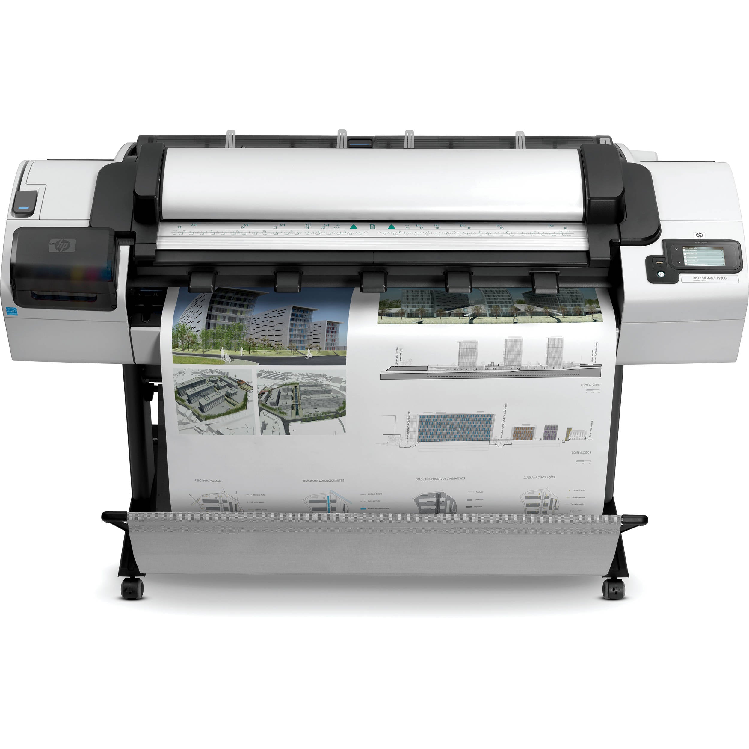 HP DesignJet T2300 44-in 2 Roll Color Wide Format Printer Scanner – Office Solutions, Inc.