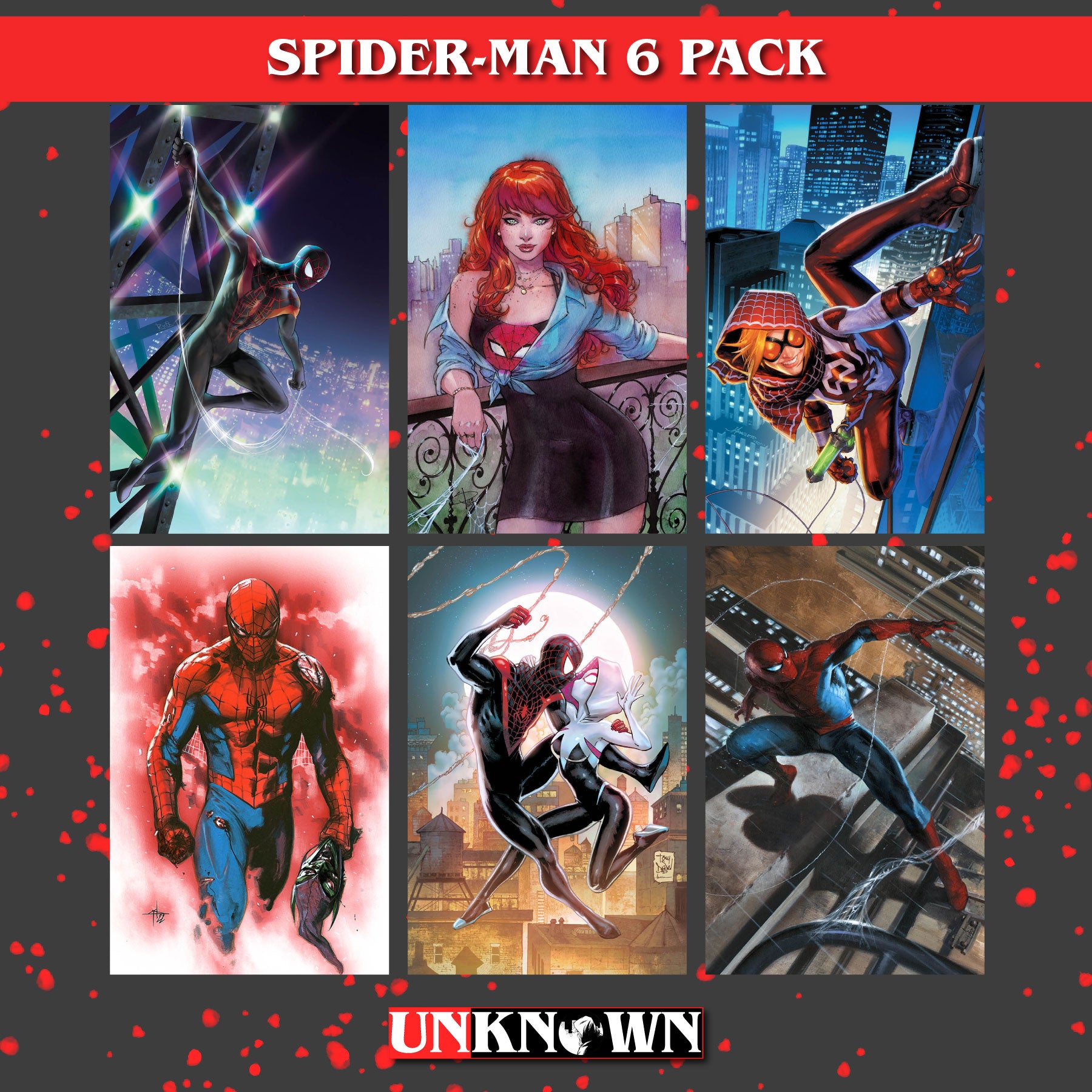 6 PACK VIRGIN] SPIDER-MAN #1-5 UNKNOWN COMICS DELL'OTTO EXCLUSIVE VAR -  Unknown Comic Books - MARVEL COMICS