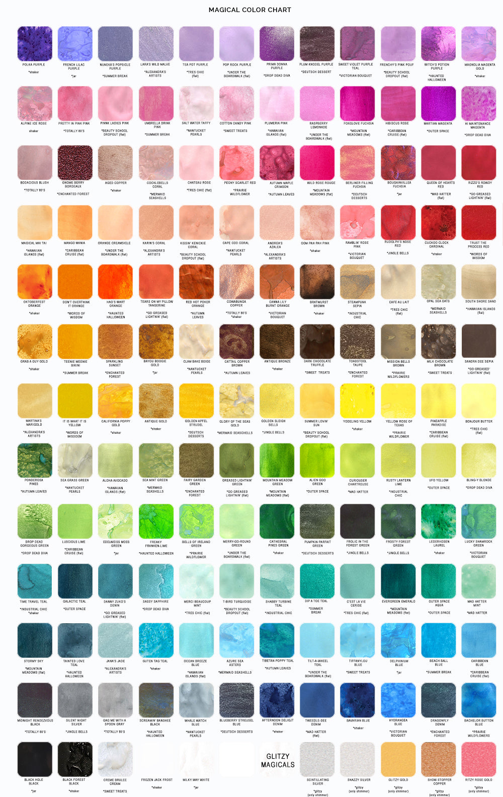MAGICAL COLOR CHART – Lindy's Gang Store
