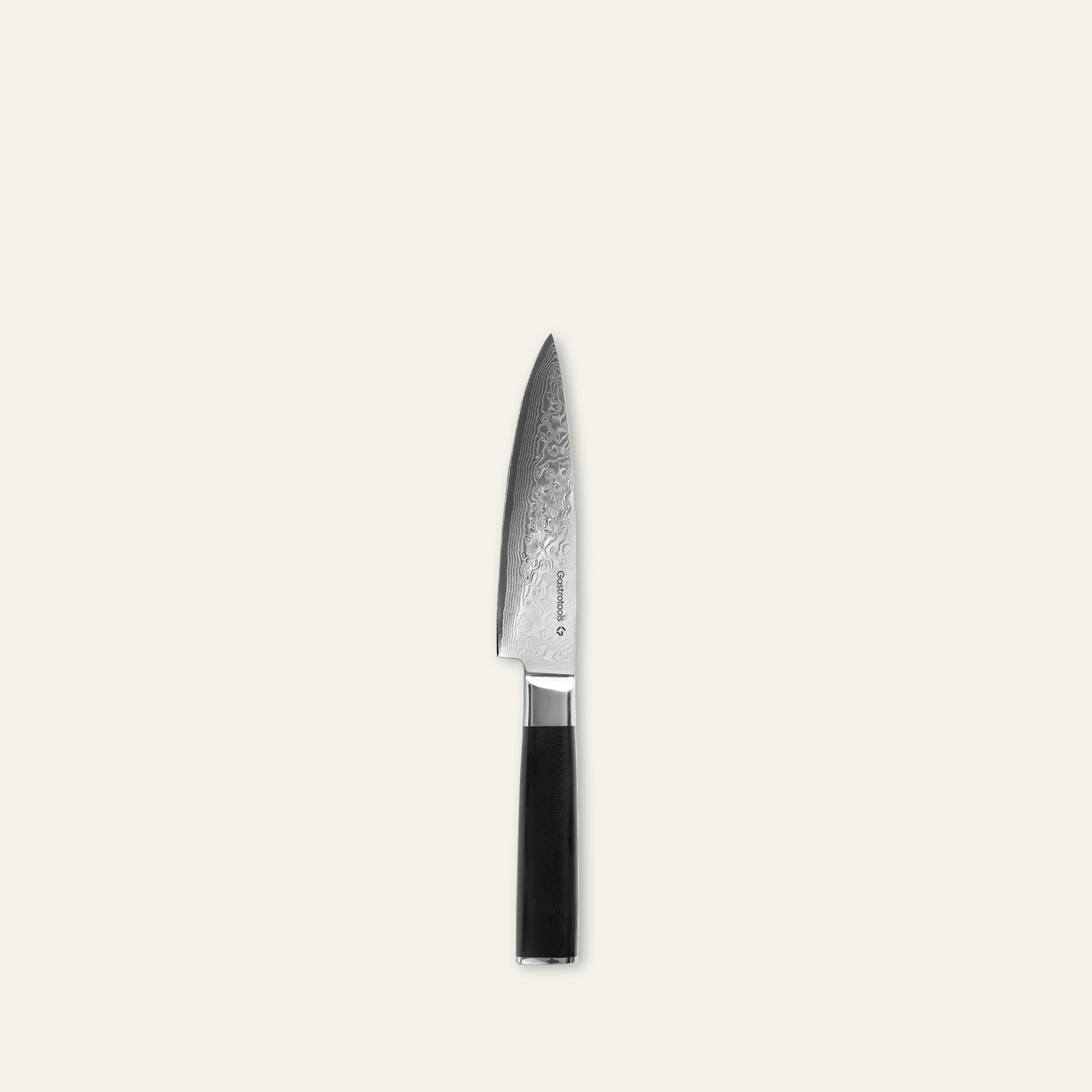 Billede af Gastrotools Kokkekniv - Japansk Damaskus Stål - 15 cm - 67 Lag - VG10 Kerne - Sort