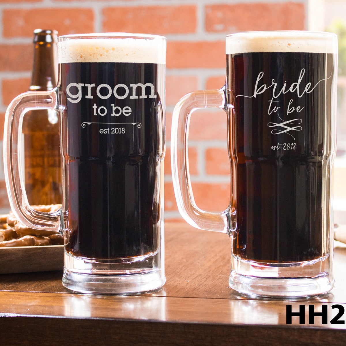 2 Beer Mug Set Design Hh2 Everything Etched