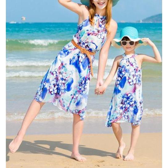 mother daughter matching hawaiian dresses