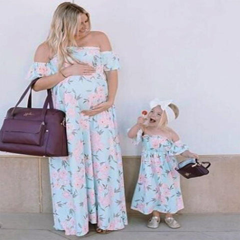 mother daughter matching maternity outfits