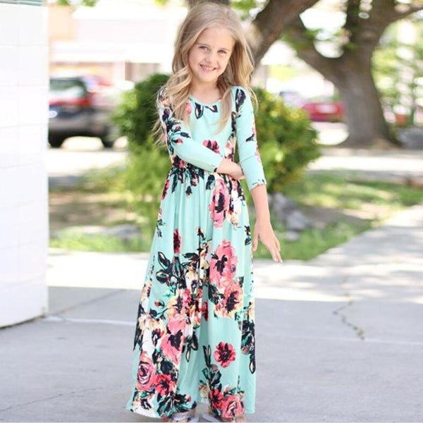 Mother and Daughter Floral Long Dress – dresslikemommy.com