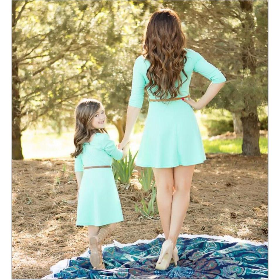 Mother And Daughter Light Blue Dress –