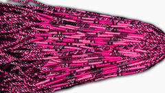 Round Custom Bracelets - (PI) - Bright Pink, Hot Pink, Black