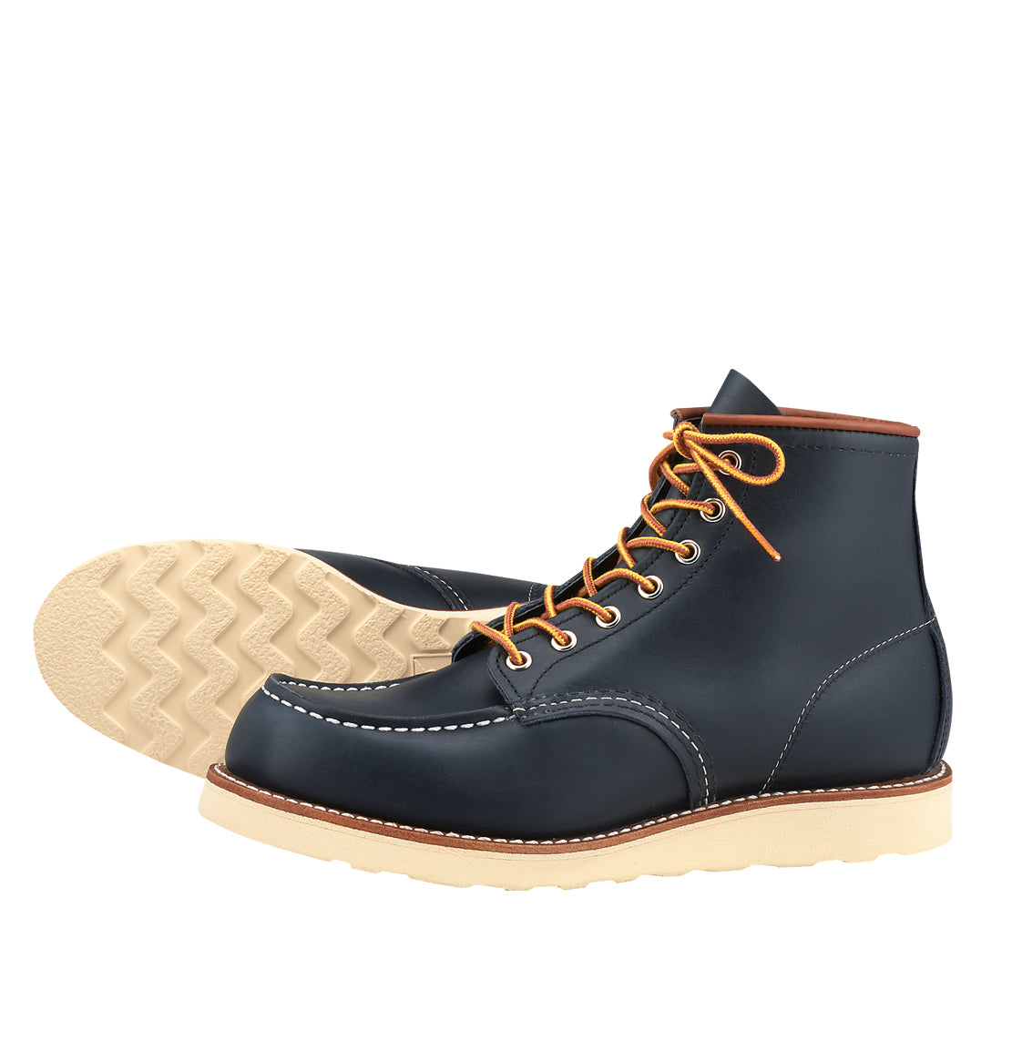 red wing moc toe navy