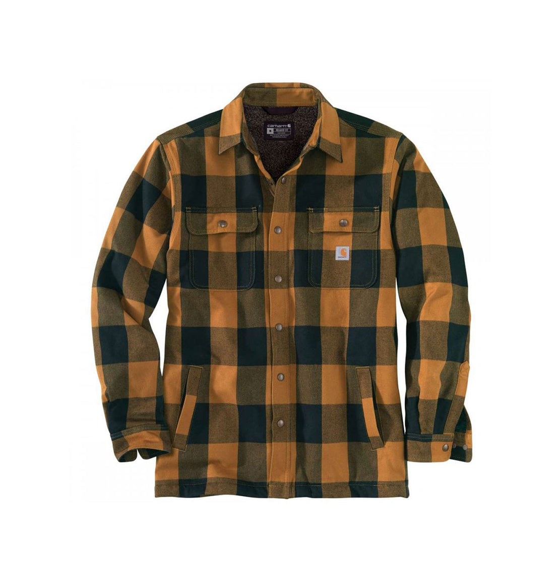 Carhartt Flannel Sherpa-Lined Shirt Mustard | lupon.gov.ph