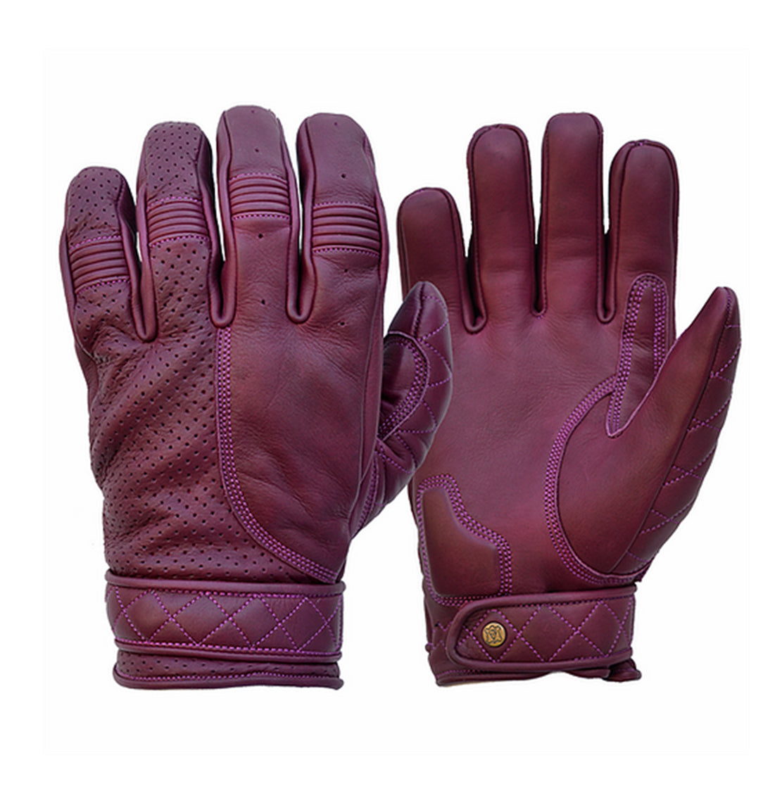 Goldtop - Short Bobber gloves - Burgundy – Idle Torque