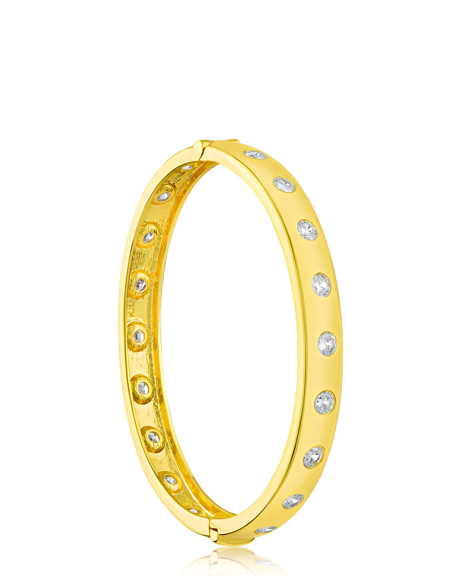 CZ Alternating Station Bangle – CZ by Kenneth Jay Lane