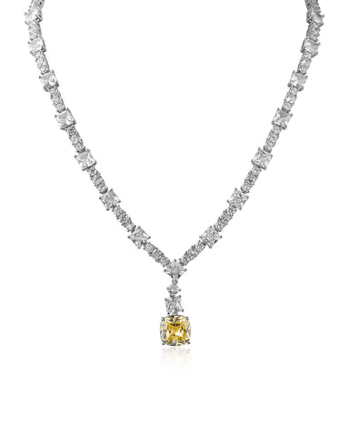 long cz tennis necklace