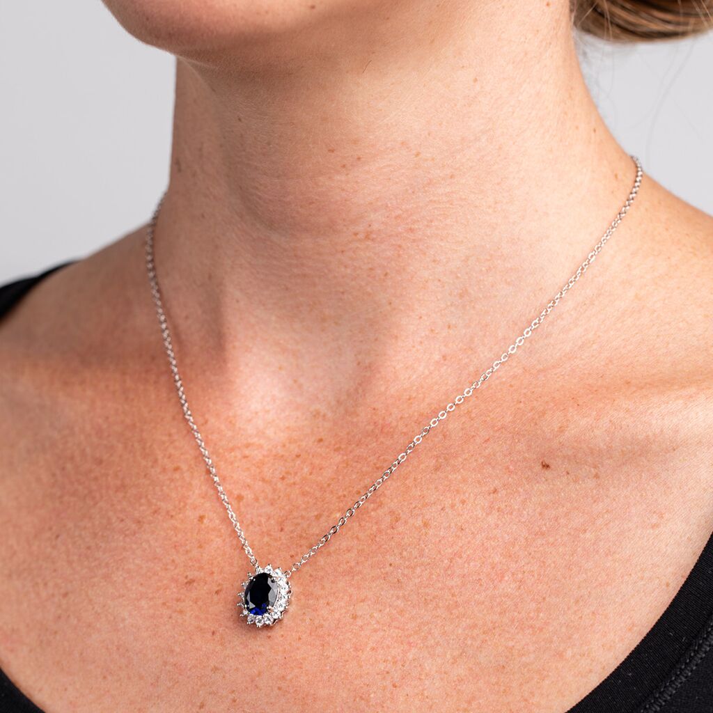 mens sapphire necklace