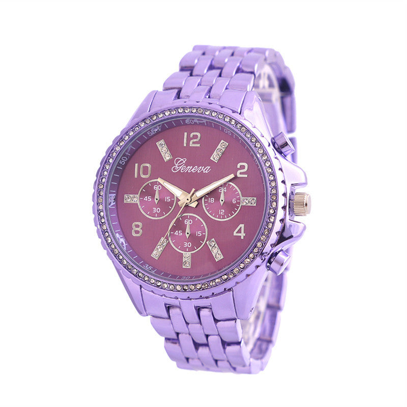 Geneva Faux Crystal Women Watch Business Luxury Analog quartz watch Wrist Watch Girls Bracelet Hour 