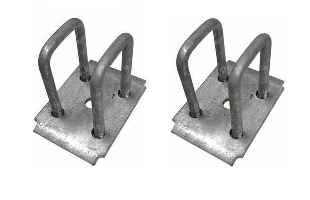 Galvanized Tie Plate Kit for 2" Square Trailer Axle