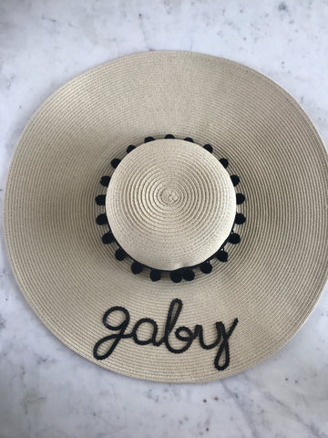 Sample - Natural Floppy Hat with gaby