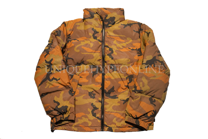 reflective camo down jacket