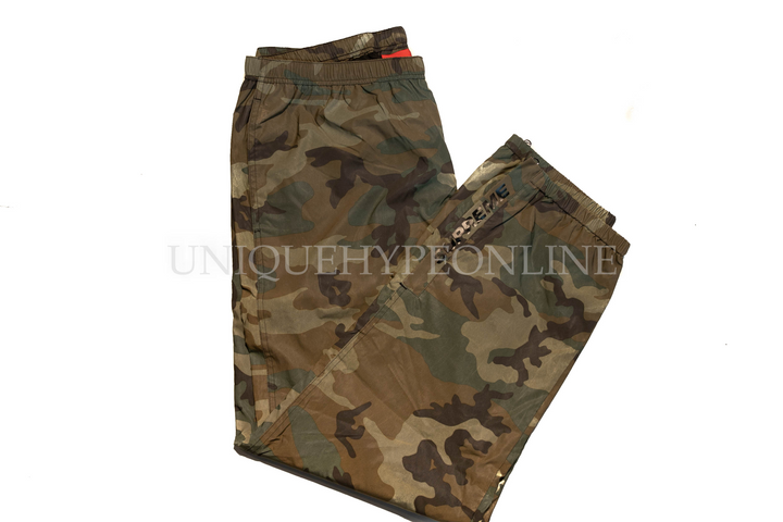 supreme reflective camo warm up pants