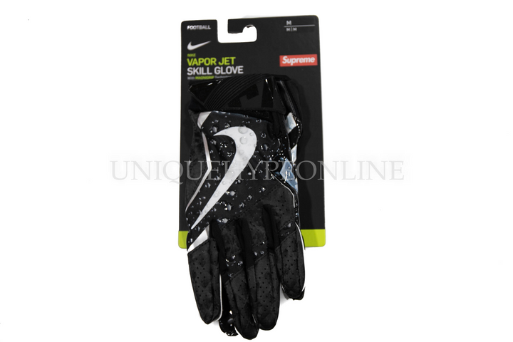 supreme nike vapor jet 4.0 football gloves black