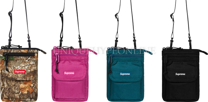 supreme shoulder bag leather