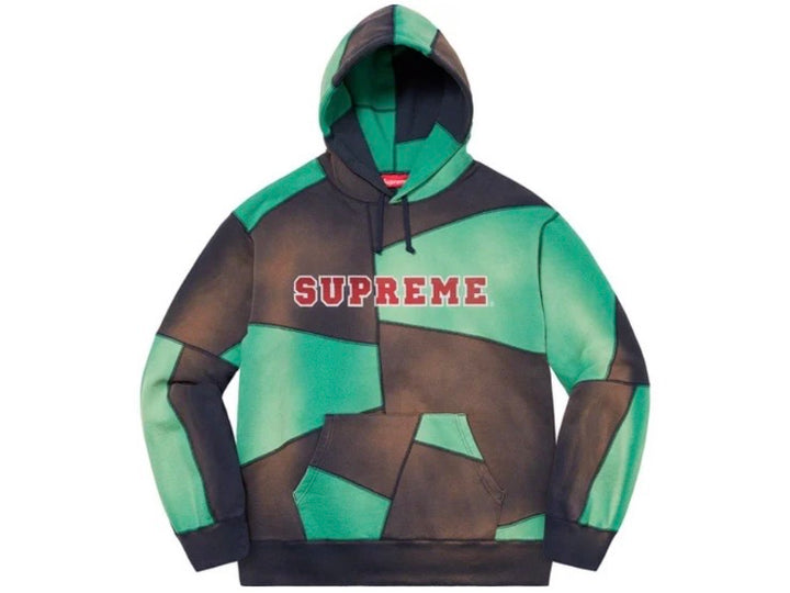 supreme patch work hoodie