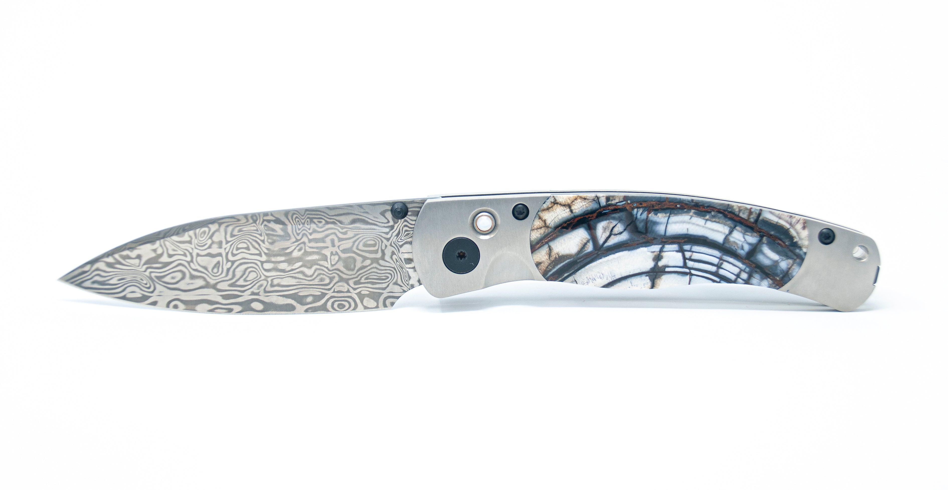 Multi Stone Inlay Trapper Knife - Malouf on the Plaza